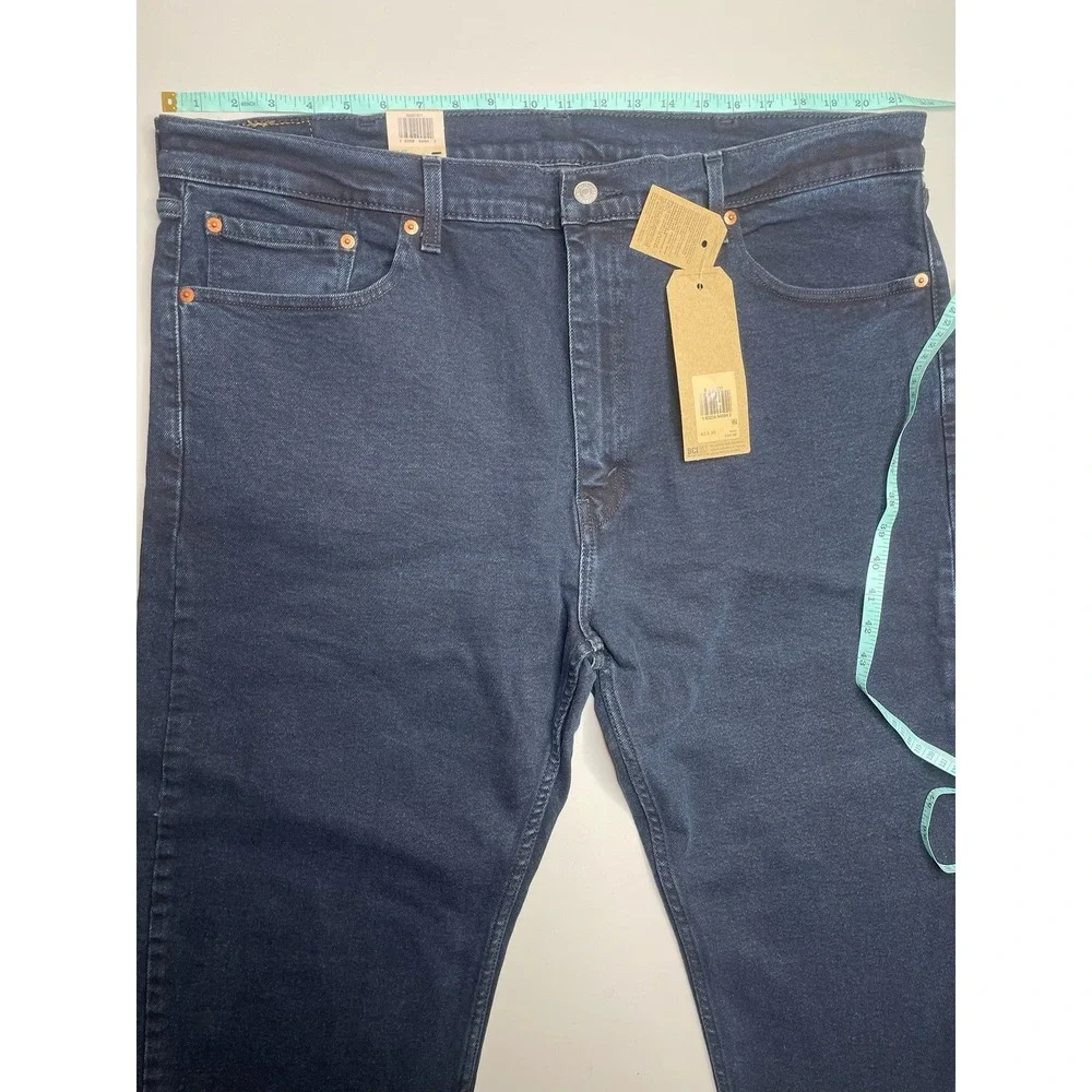 Levi's 505 Regular Fit Jeans Mens 42x30 Blue Indigo Stretch Straight Leg